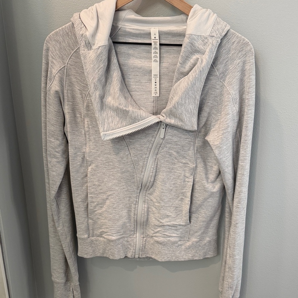 Lululemon Women's Gray Asymmetrical Zip-Up Hoodie